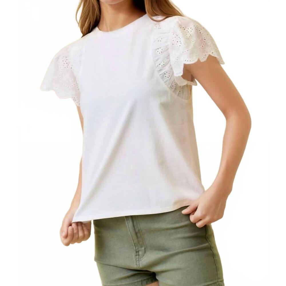 NEW DOE AND RAE carter top in white